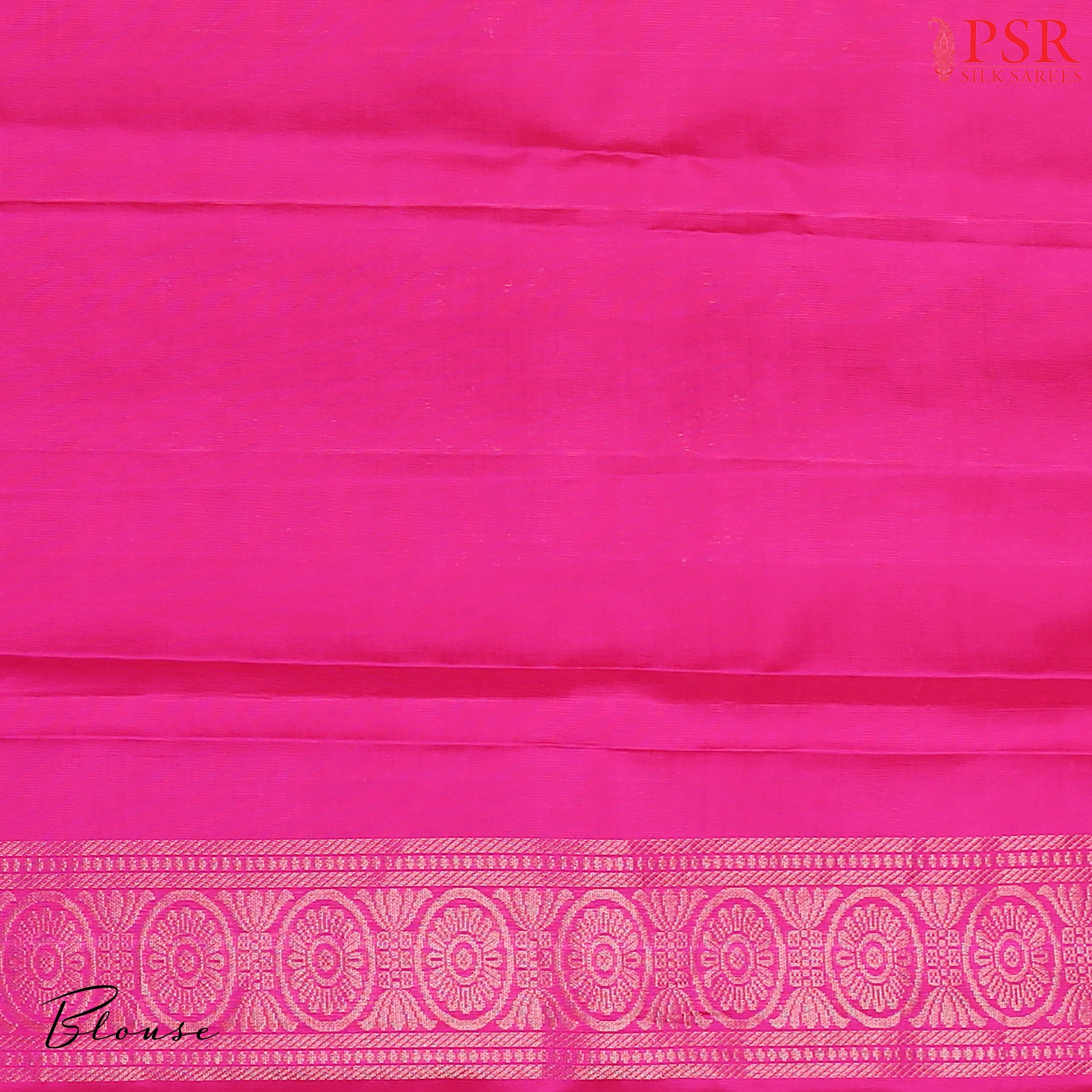 Khaki Soft Silk Saree with Trellis Thread Work, Silver Zari Paisley Border & Queen Pink Pallu – PSR Silks