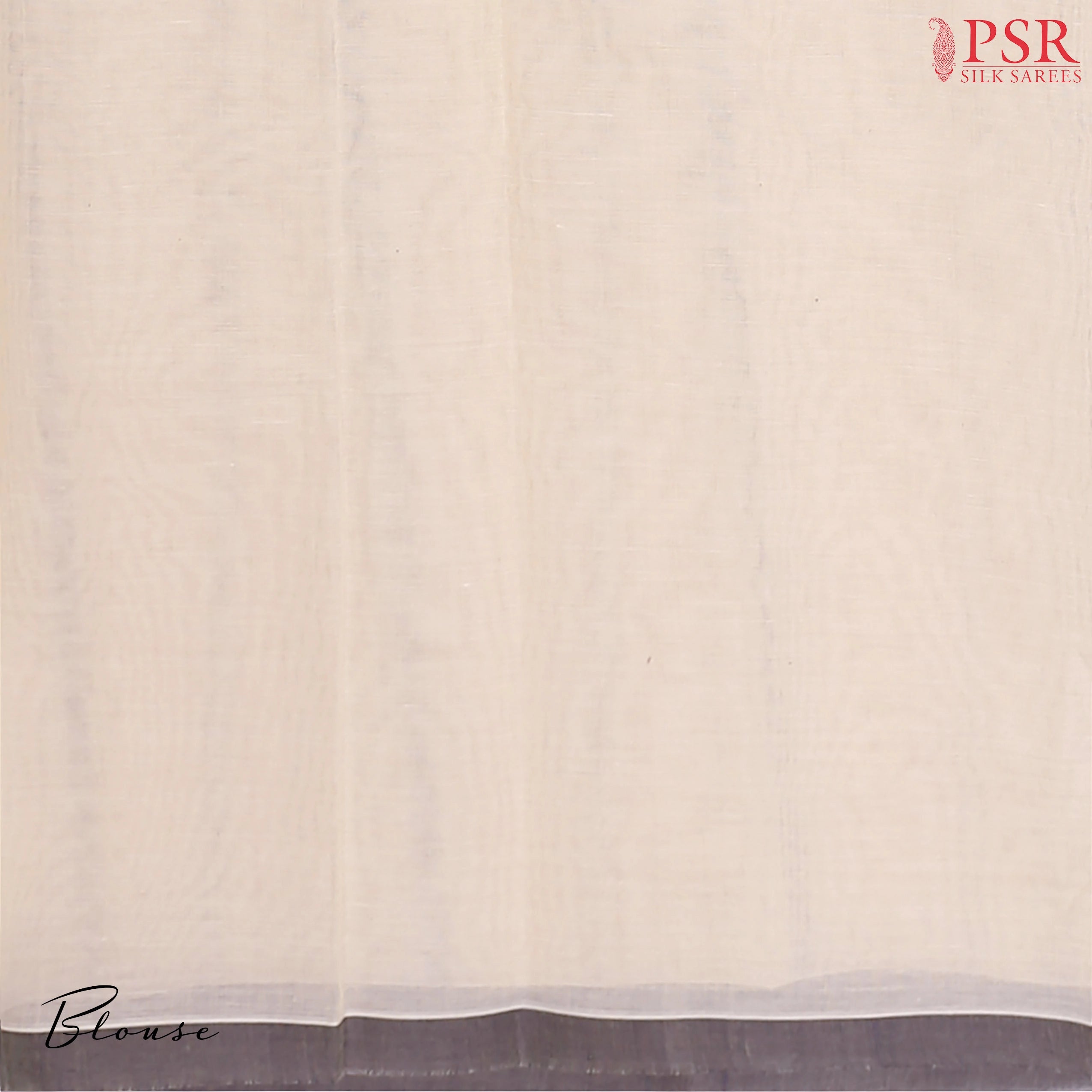 PSR Silks presents a traditional handloom Kalakshetra Kovai Cotton saree in a captivating Light Biege& beautifully weaved with Orange & black thread work.