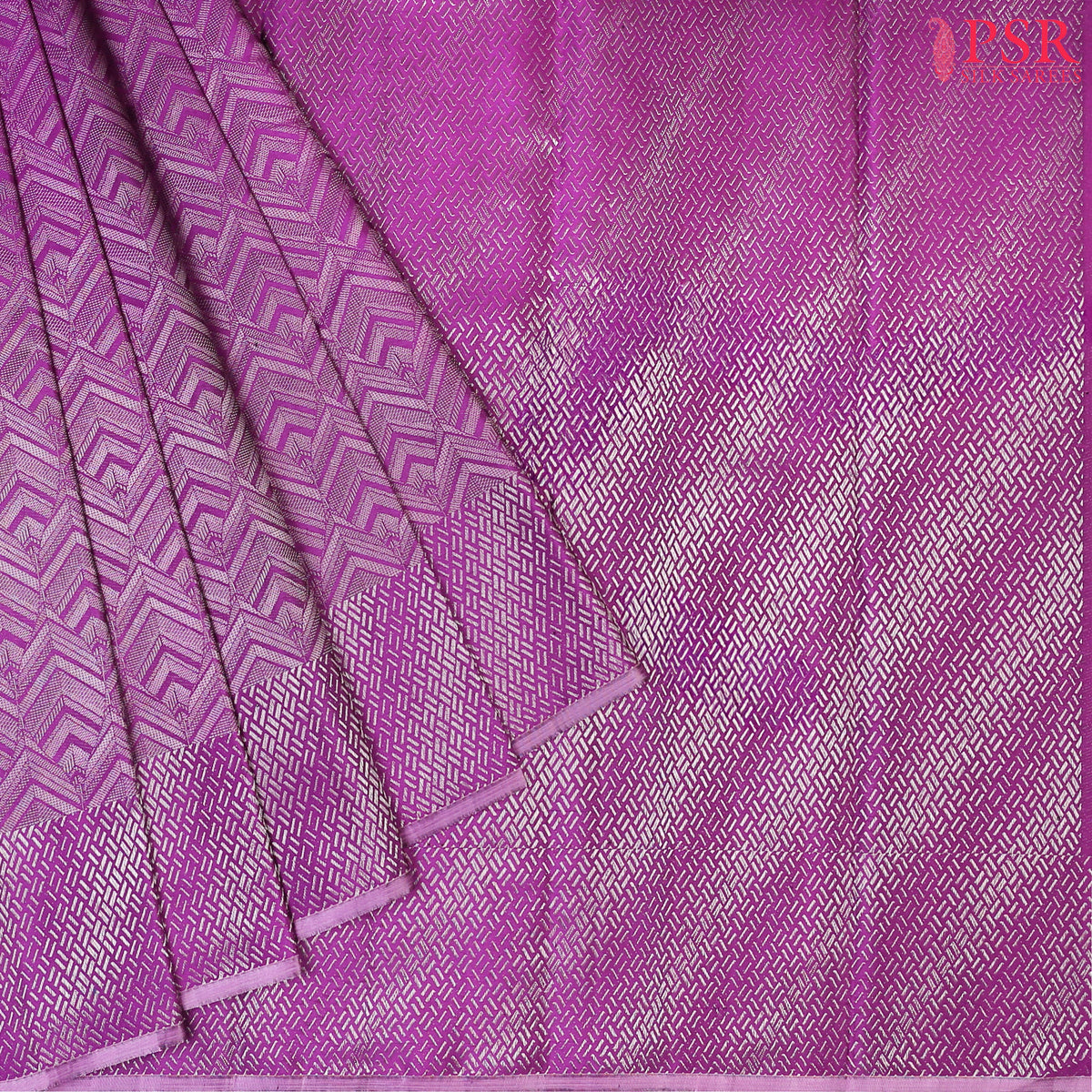 This Magenta Purple &amp; Light Pink Kanchipuram Silk Saree from PSR Silk Sarees is a captivating addition to the "Vaichitrya Kanjivaram" collection