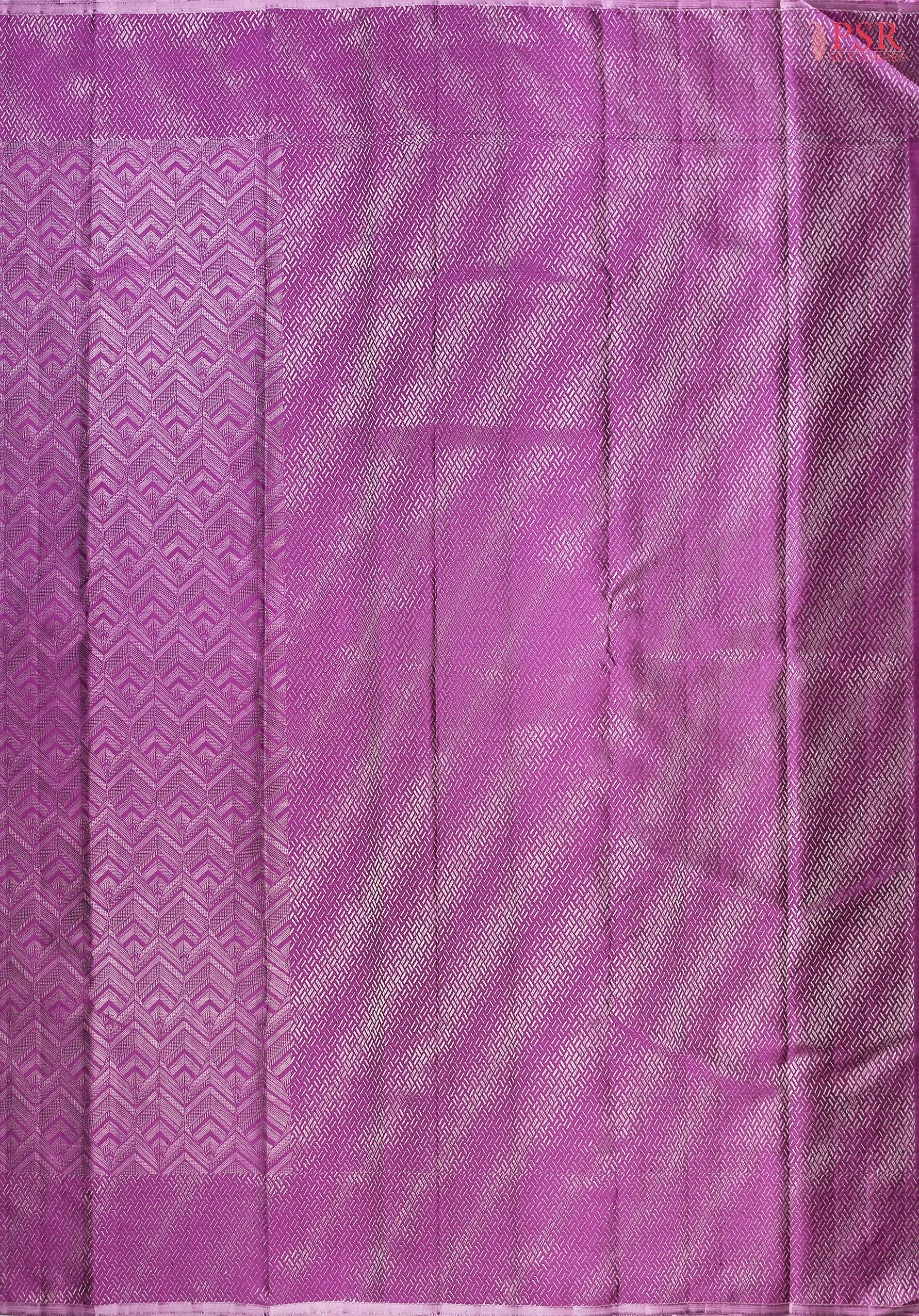 This Magenta Purple &amp; Light Pink Kanchipuram Silk Saree from PSR Silk Sarees is a captivating addition to the "Vaichitrya Kanjivaram" collection