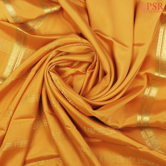 PSR Silks Mustard Yellow Mysore Silk Saree – Grace in Every Drape