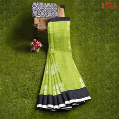 Pear Green Soft Silk Saree