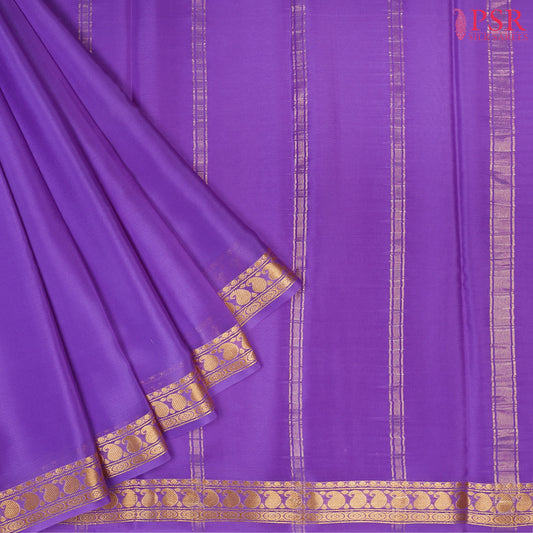 PSR Silks Orchid Violet Mysore Silk Saree – Grace in Every Drape