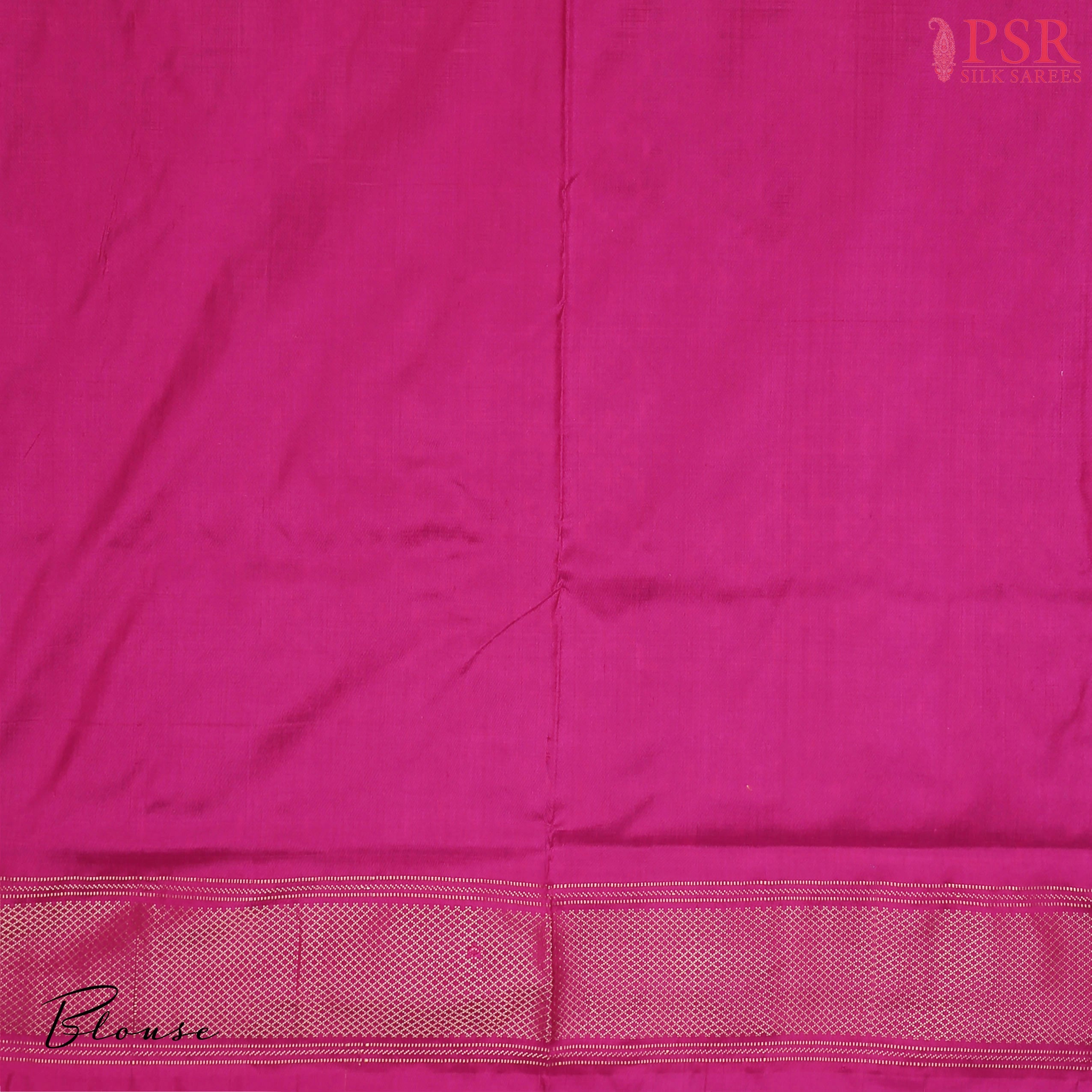  This Parrot Green &amp; Magenta Pink Pochampally Silk Saree from PSR Silk Sarees is a stunning embodiment of heritage and vibrance.