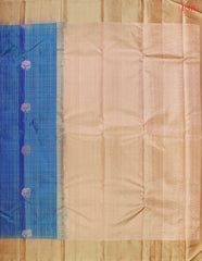 Elevate your ethnic elegance with our Peacock Blue Soft Silk Saree, gracefully paired with a rich Tan contrast