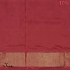 "Radiate elegance with PSR Silks’ Pearl White and Red Ikkat Pochampally Pure Silk Saree