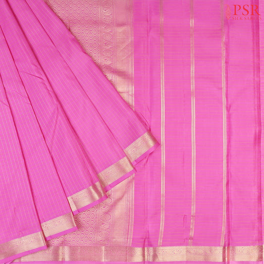 This Pink Arani Silk Saree from PSR Silk Sarees is a perfect blend of tradition and sophistication.