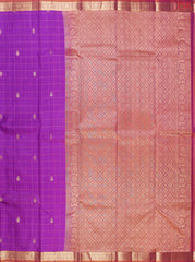 This Purple & Rosewood Brown Arani Silk Saree from PSR Silk Sarees is a refined blend of tradition and elegance.