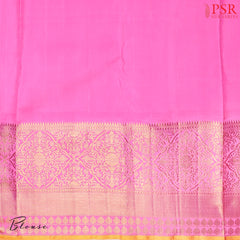 This stunning Sea Blue Summer & Fuchsia Pink Summer Kanchipuram Silk Saree crafted to perfection for brides who love a blend of tradition and charm