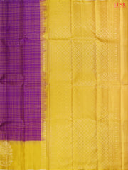 Graceful Vadamalli Purple Soft Silk Saree with Corn Yellow Accents