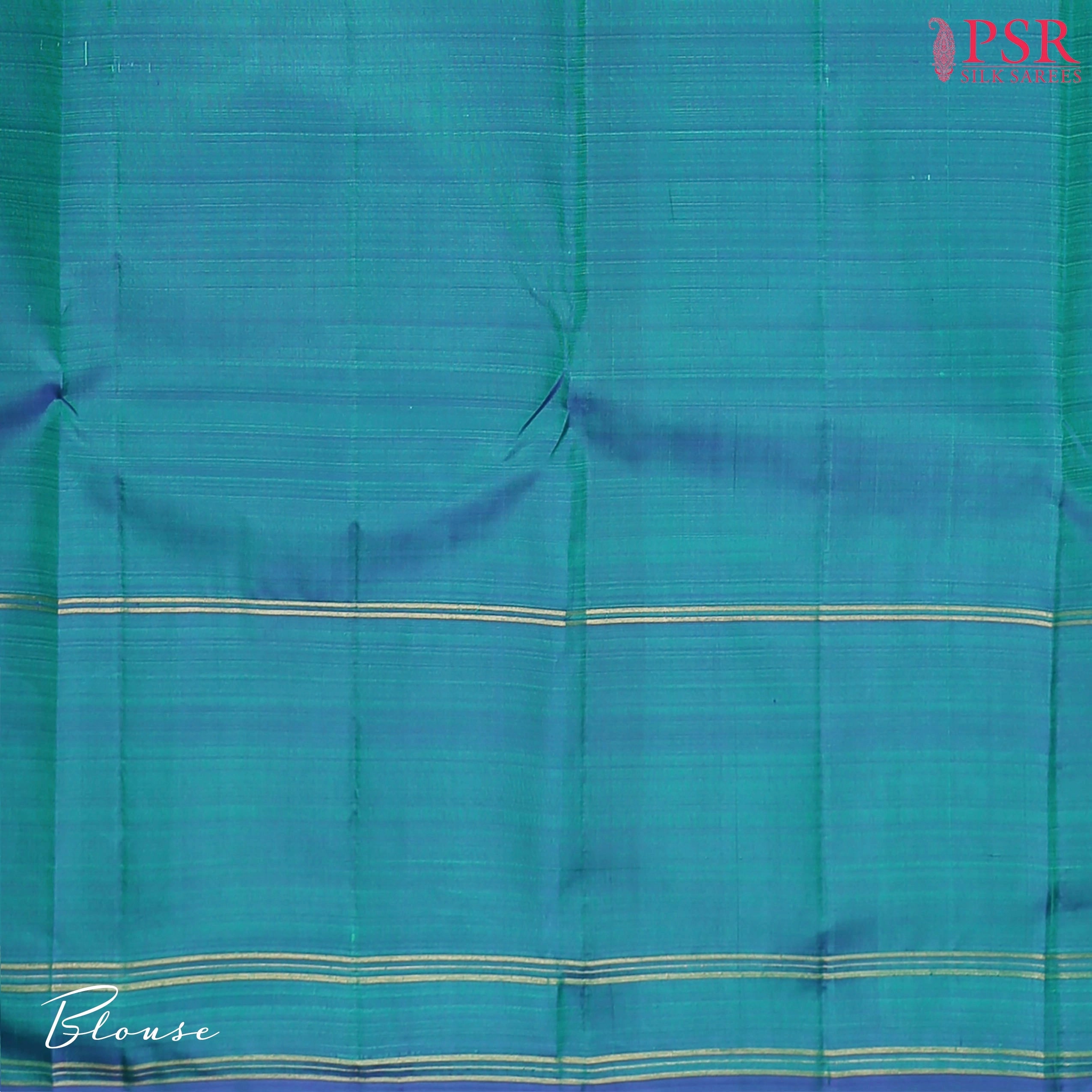 This Verdigris & Turquoise Blue Arani Silk Saree from PSR Silk Sarees is a refined blend of tradition and elegance