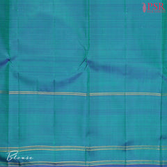 This Verdigris & Turquoise Blue Arani Silk Saree from PSR Silk Sarees is a refined blend of tradition and elegance