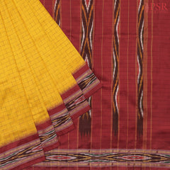 Transfworm Your Elegance with PSR Silks' Exquisite Yellow Pochampally Ikat Silk Saree