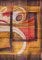 Brown Shaded Kadhi Tussar Silk Saree